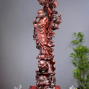 ĐẠT MA HÀNG LONG PHỤC LÂN GỖ TRẮC CAO 112CM - Ảnh 5