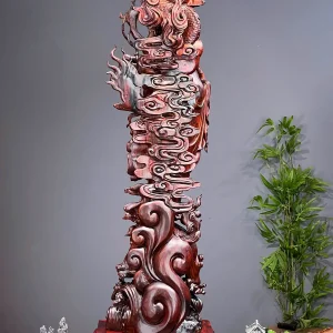 ĐẠT MA HÀNG LONG PHỤC LÂN GỖ TRẮC CAO 112CM - Ảnh 7