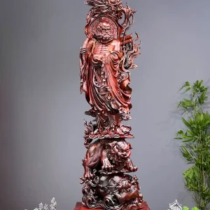 ĐẠT MA HÀNG LONG PHỤC LÂN GỖ TRẮC CAO 112CM - Ảnh 8