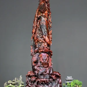 ĐẠT MA PHỤC LÂN GỖ TRẮC ĐỎ ĐEN 116x41x25CM
