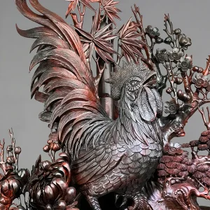 Alternative view of GIA ĐÌNH GÀ SUNG TÚC GỖ TRẮC 88x57x45