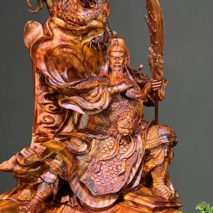 Alternative view of QUAN CÔNG PHỤC LONG GỖ SƯA ĐỎ 72x38x29