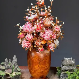 BÌNH HOA HỒNG CẮM TỨ DIỆN C55N26S26 - Ảnh 3