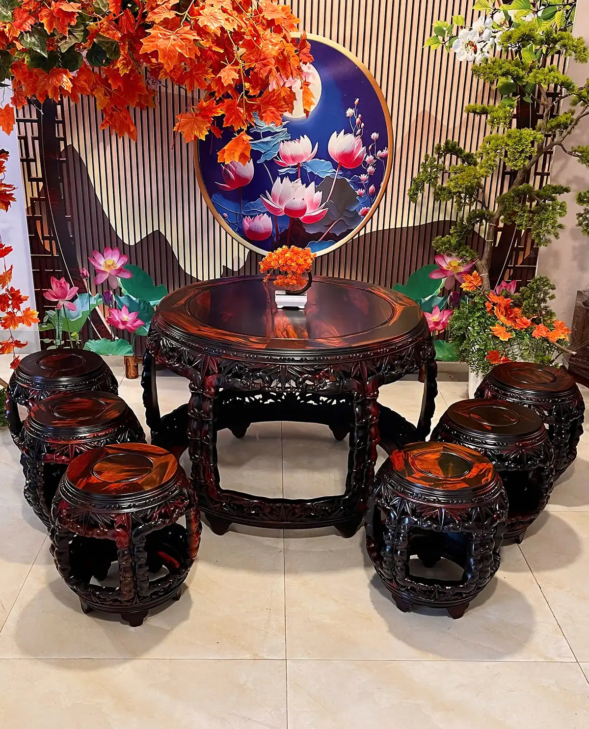 BỘ BÀN GHẾ GỖ TRẮC - ĐẲNG CẤP KHÔNG GIAN SỐNG - Ảnh 3