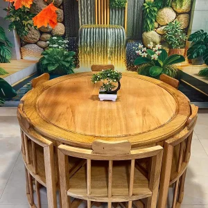 BỘ GHẾ THU GỌN GỖ LIM TỰ NHIÊN