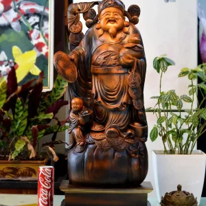 THẦN TÀI CƯỜI HOAN HỶ GỖ XÁ XỊ GÙ HƯƠNG C75N33S20 - Ảnh 5